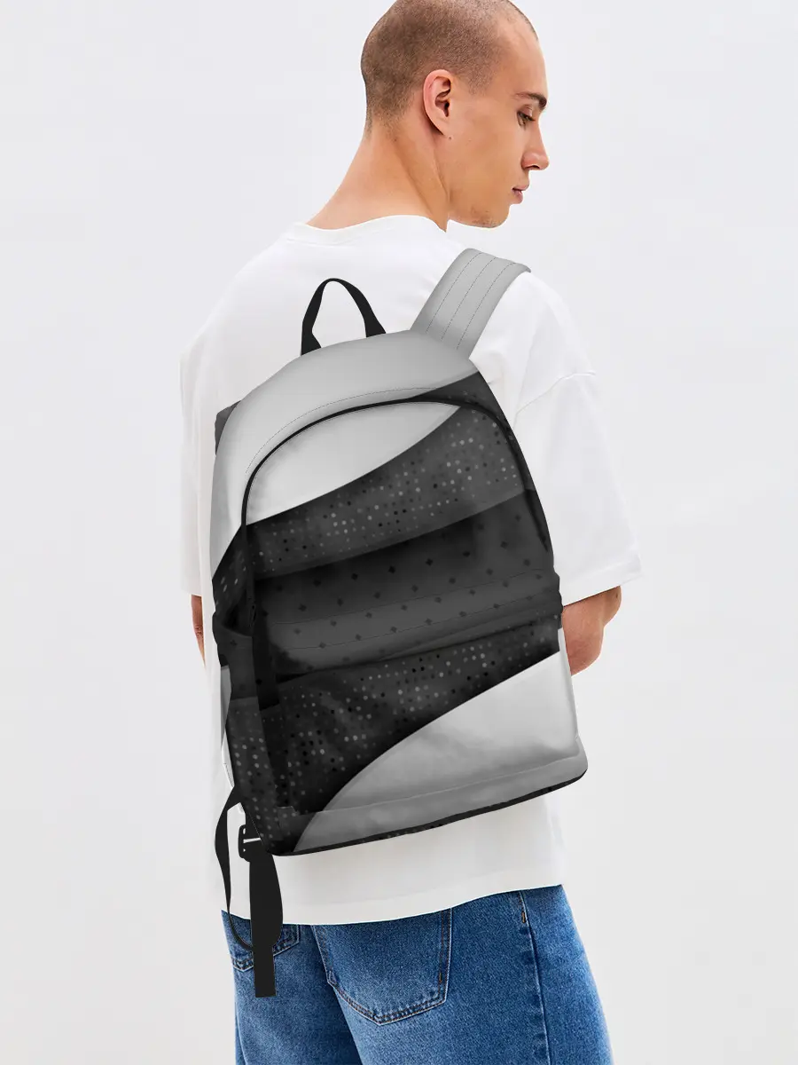 Рюкзак джинсовый / 3D luxury style silver black