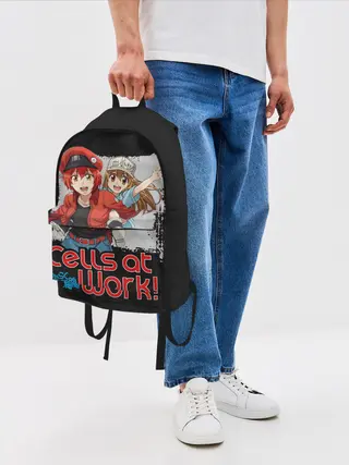 Рюкзак джинсовый / Эритроцит и тромбоцит