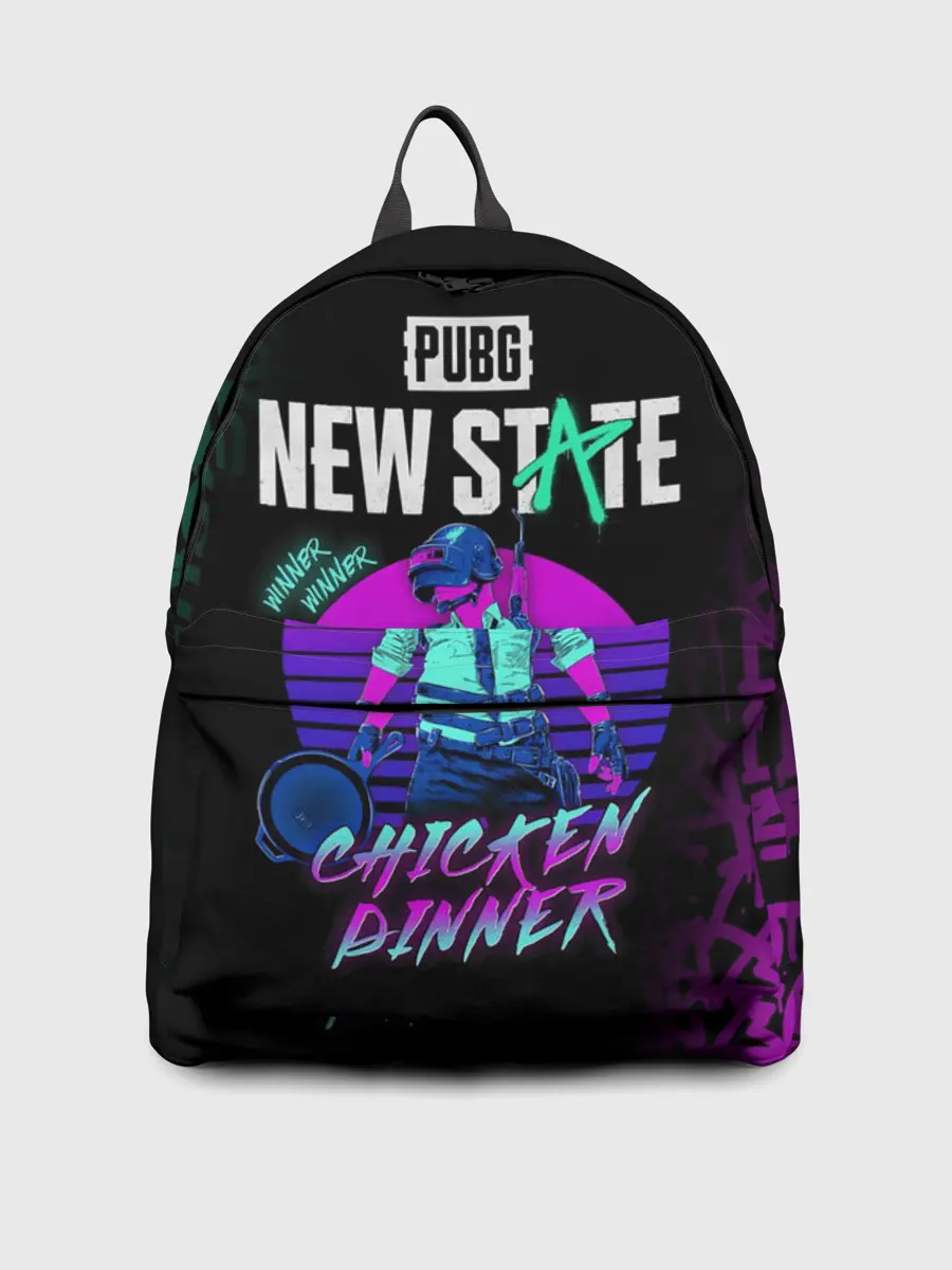 Рюкзак джинсовый / PUBG NEW STATE / ПАБГ НЕОН