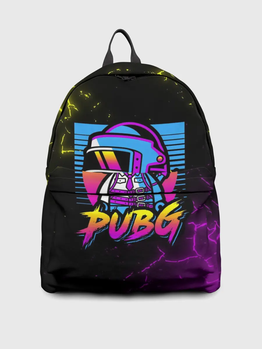 Рюкзак джинсовый / PUBG RETRO NEON / ПАБГ НЕОН