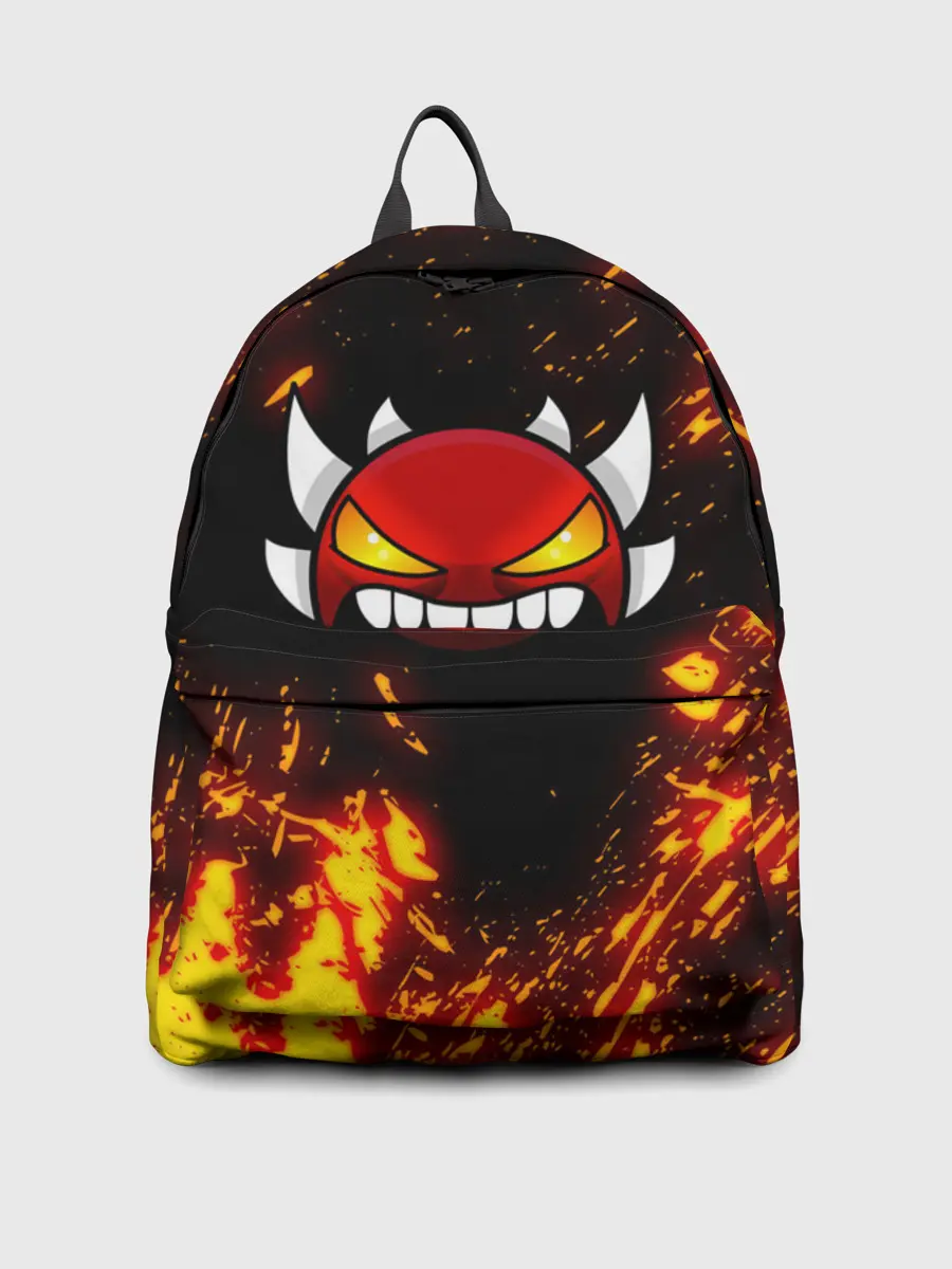 Рюкзак джинсовый / Geometry Dash | Demon