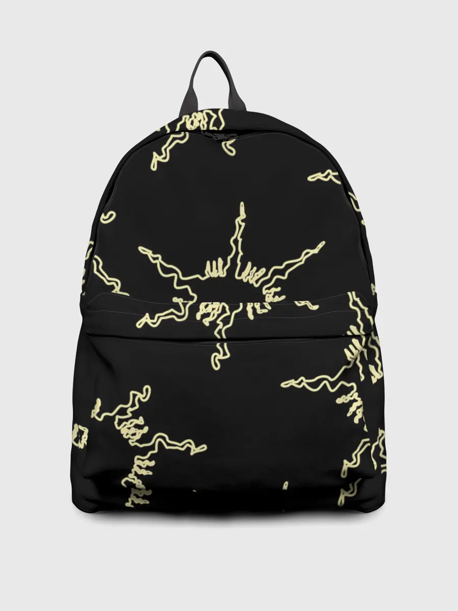 Рюкзак джинсовый / чёрное солнце