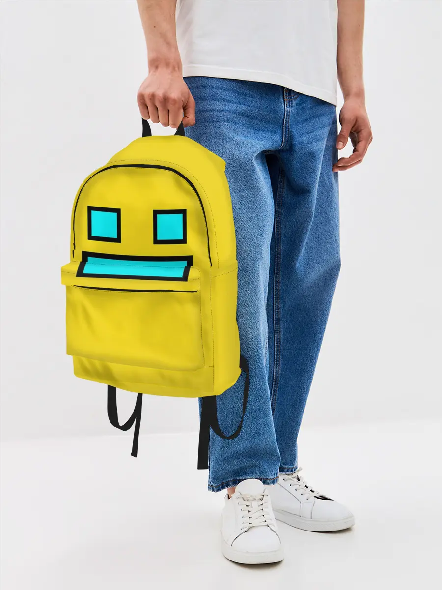 Рюкзак джинсовый / Geometry Dash Smile