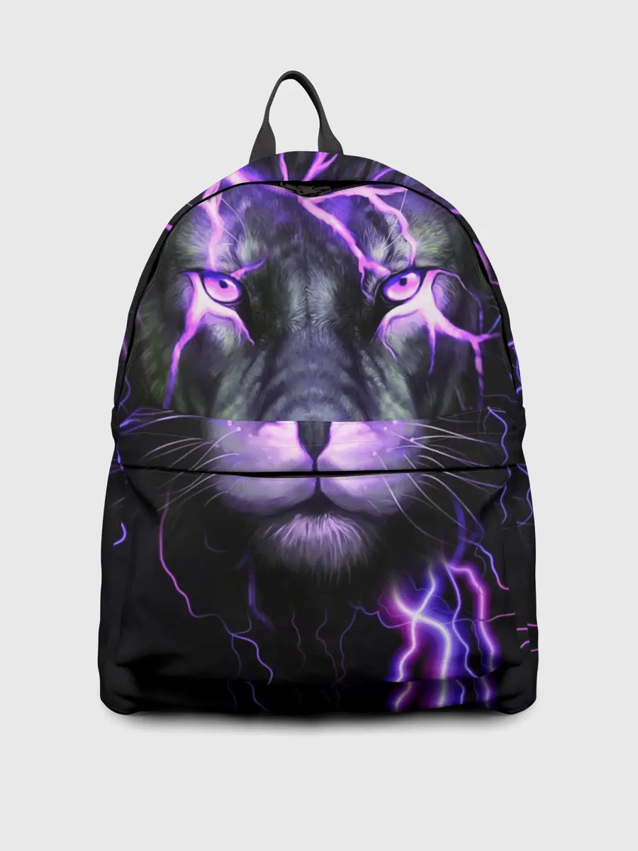 Рюкзак джинсовый / НЕОНОВЫЙ ЛЕВ / NEON LION