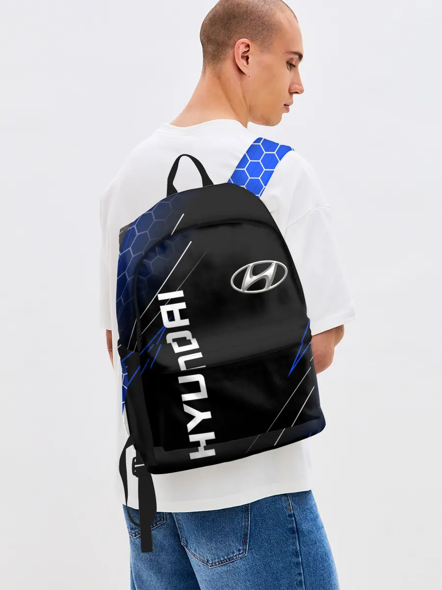 Рюкзак джинсовый / HYUNDAI / ХЕНДАЙ / ЛИНИИ