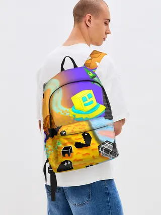 Рюкзак джинсовый / Geometry Dash | RobTop