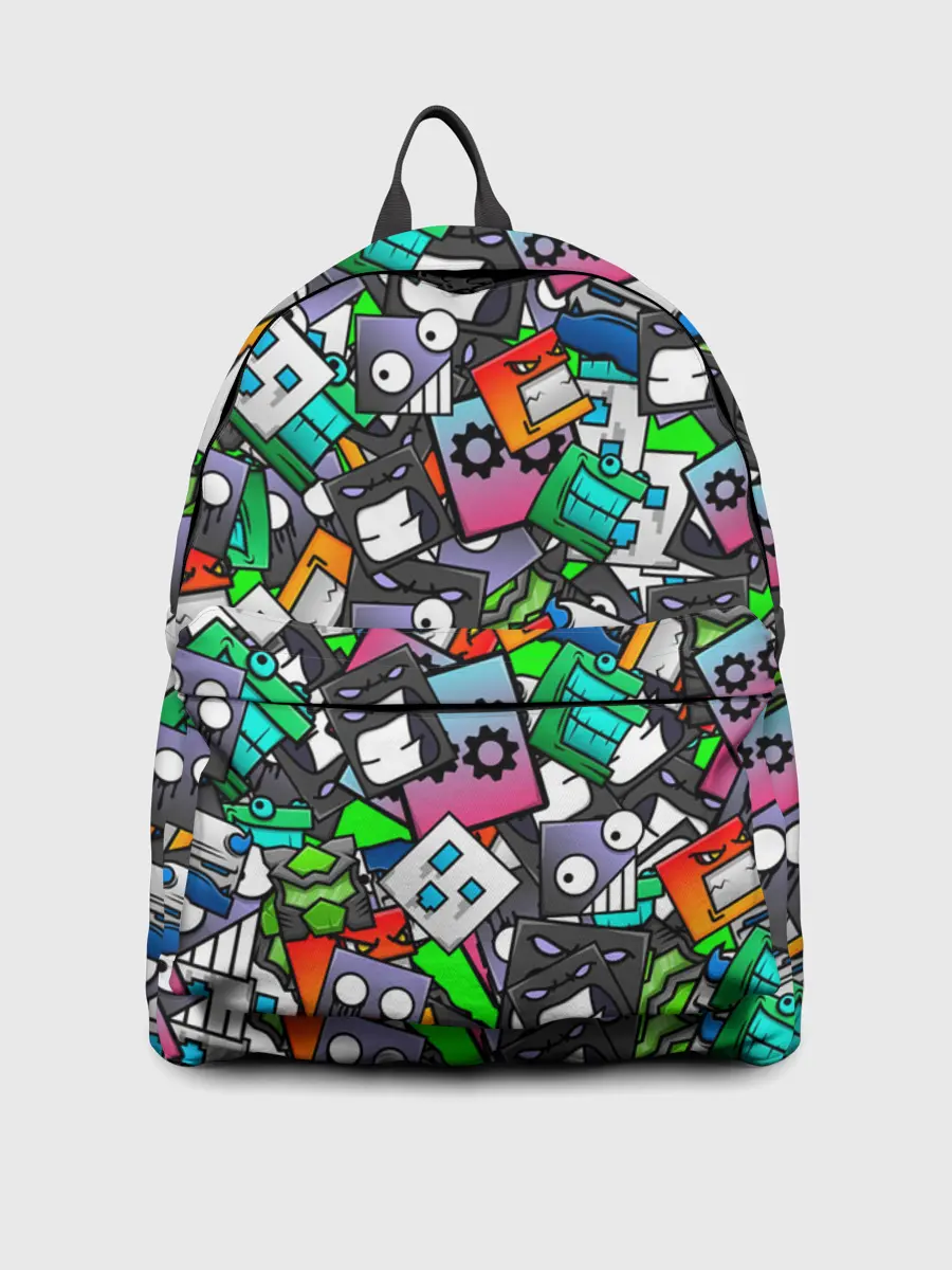 Рюкзак джинсовый / Geometry Dash | Pattern