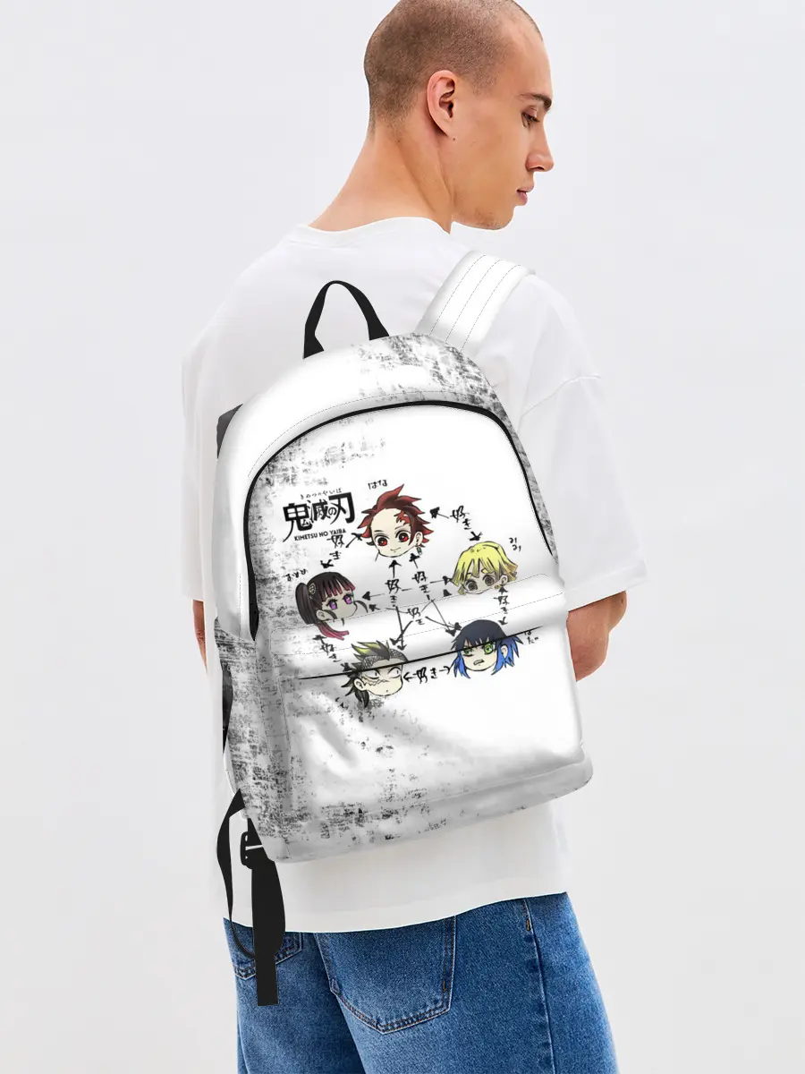 Рюкзак джинсовый / Клинок, рассекающий демонов ГЕРОИ