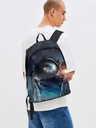 Рюкзак джинсовый / Космонавт