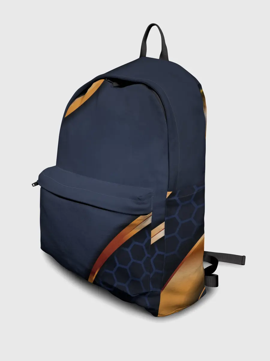 Рюкзак джинсовый / 3D БРОНЯ ВСТАВКИ ЗОЛОТА