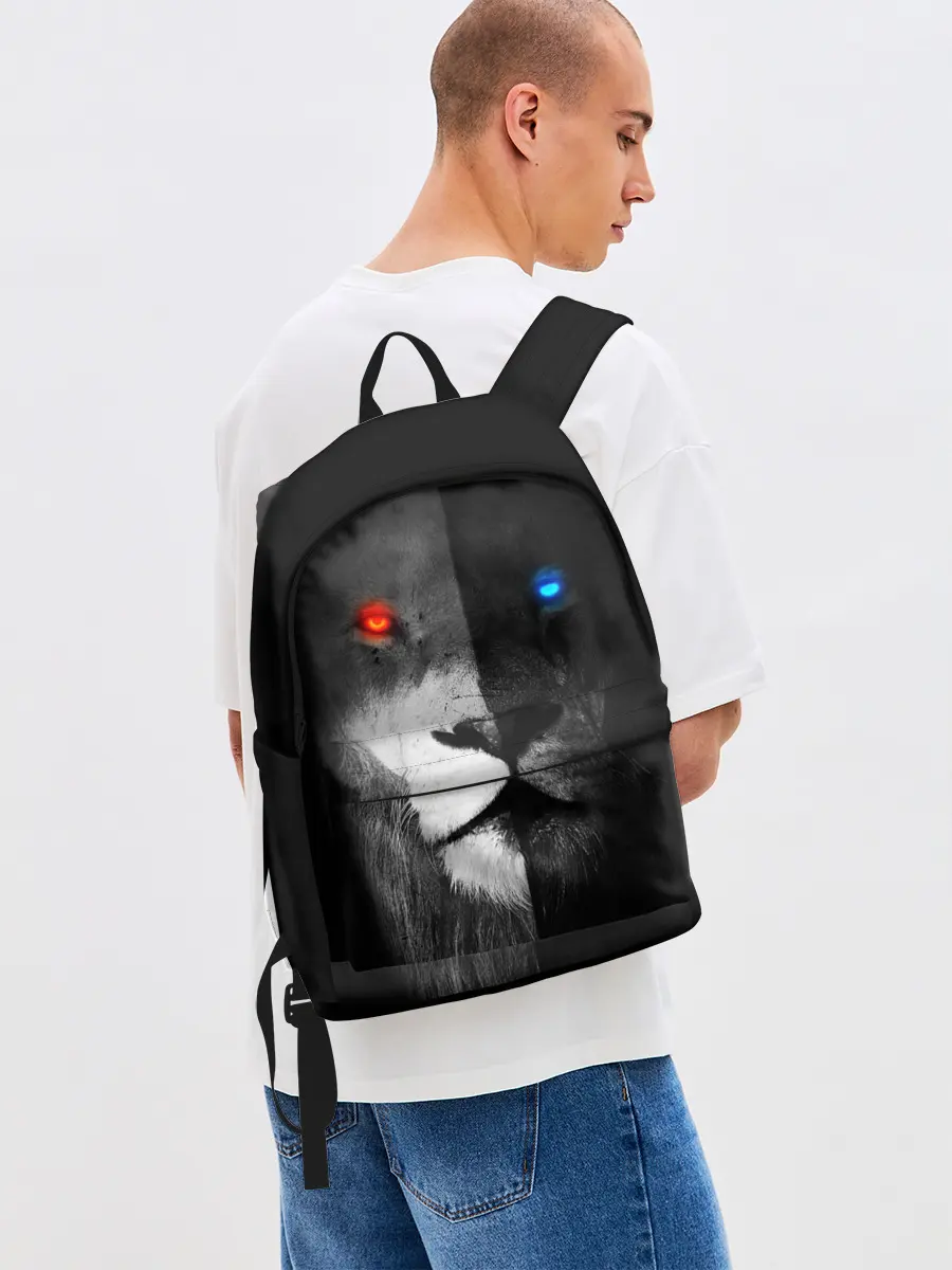 Рюкзак джинсовый / ЛЕВ - НЕОНОВЫЕ ГЛАЗА