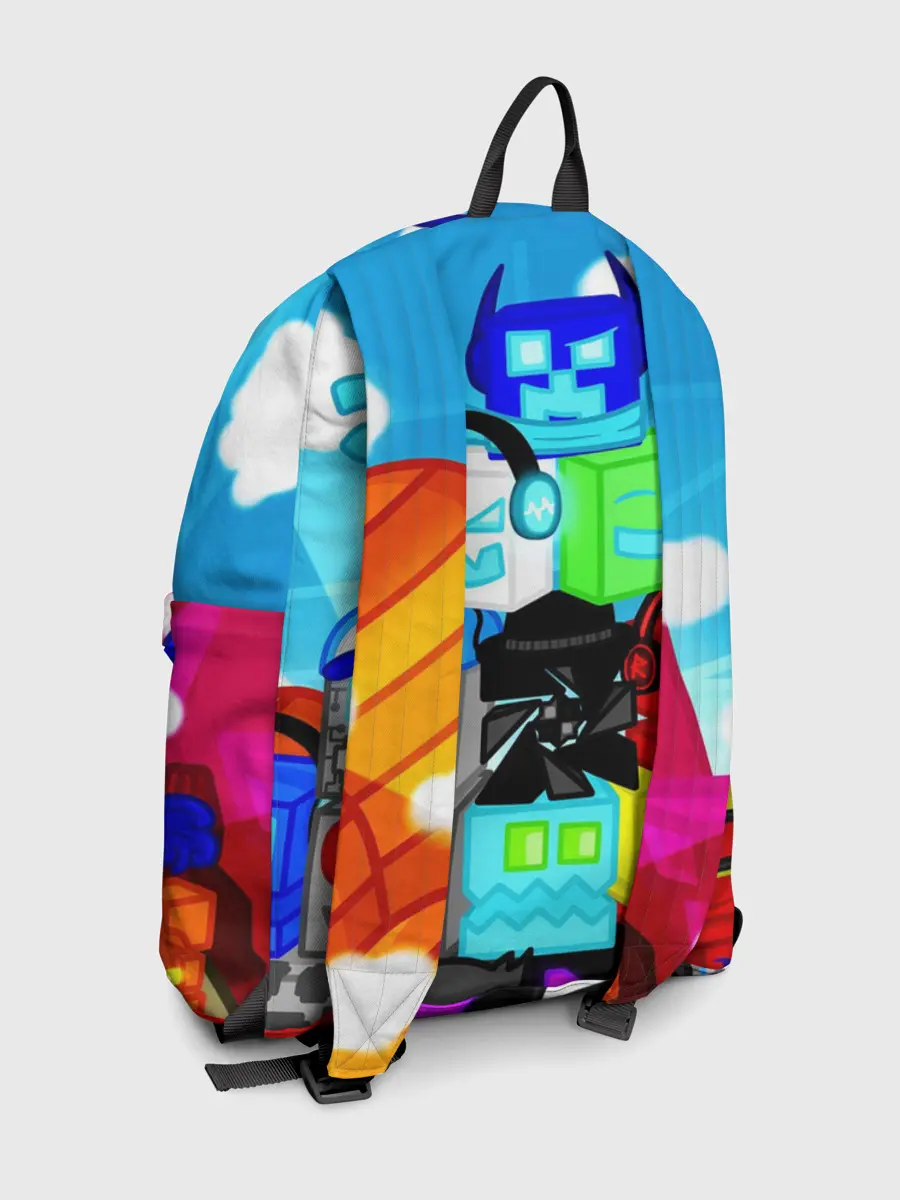 Рюкзак джинсовый / GEOMETRY DASH / ГЕОМЕТРИ ДАШ