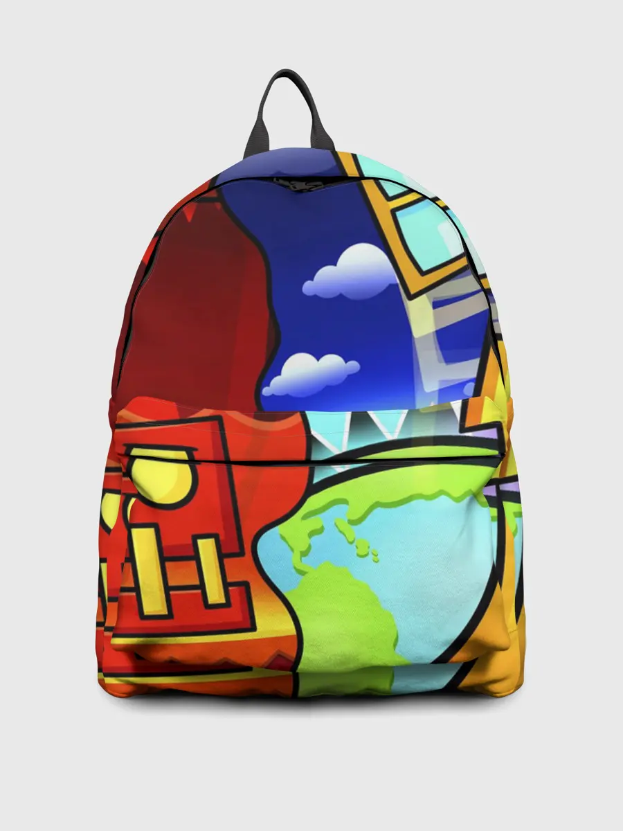 Рюкзак джинсовый / GEOMETRY DASH / ГЕОМЕТРИ ДАШ