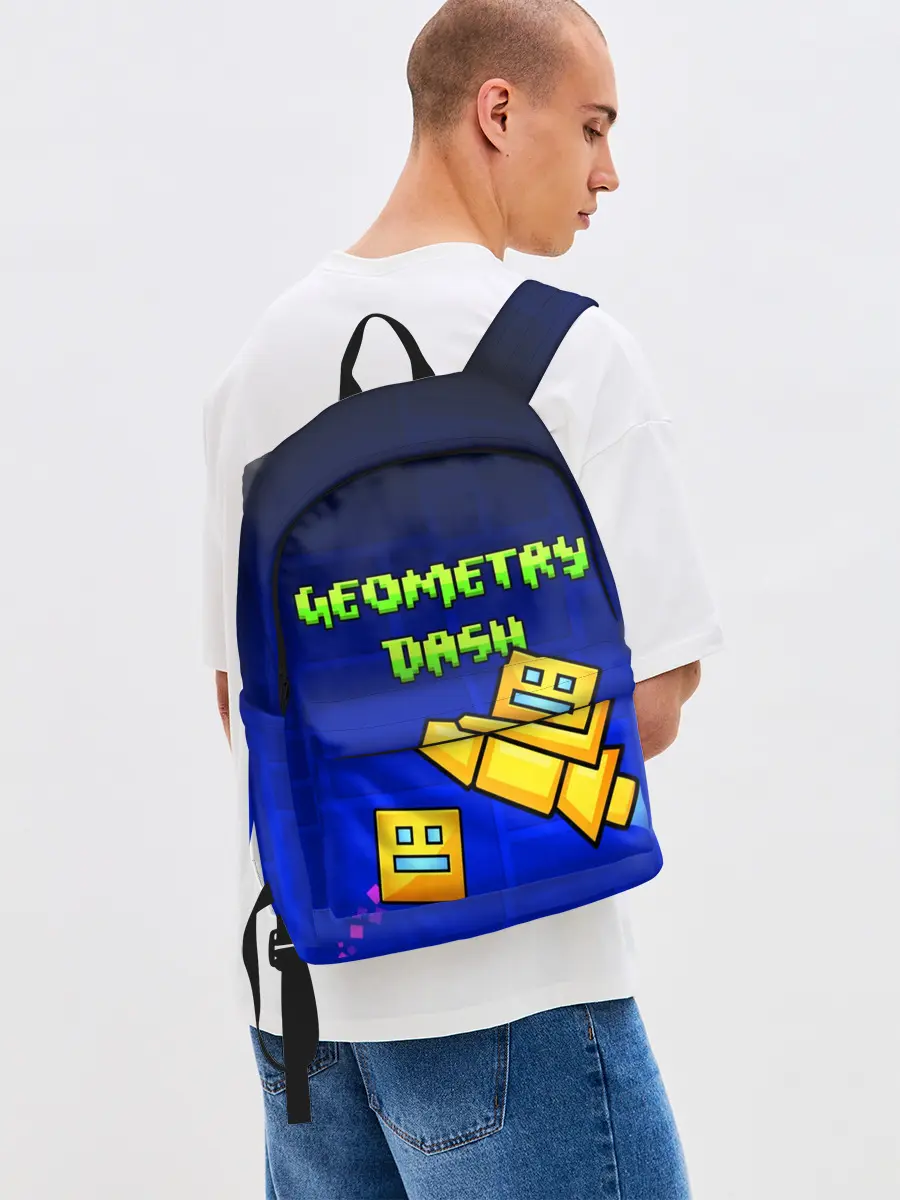 Рюкзак джинсовый / GEOMETRY DASH / ГЕОМЕТРИ ДАШ