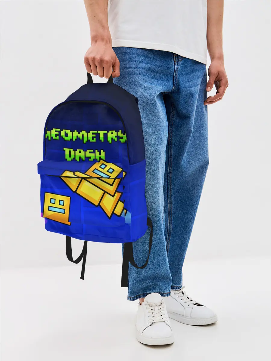 Рюкзак джинсовый / GEOMETRY DASH / ГЕОМЕТРИ ДАШ