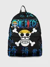 Рюкзак джинсовый / ONE PIECE / ВАН ПИС / ИЕРОГЛИФ