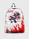 Рюкзак джинсовый / Танджиро и Незуко в огне