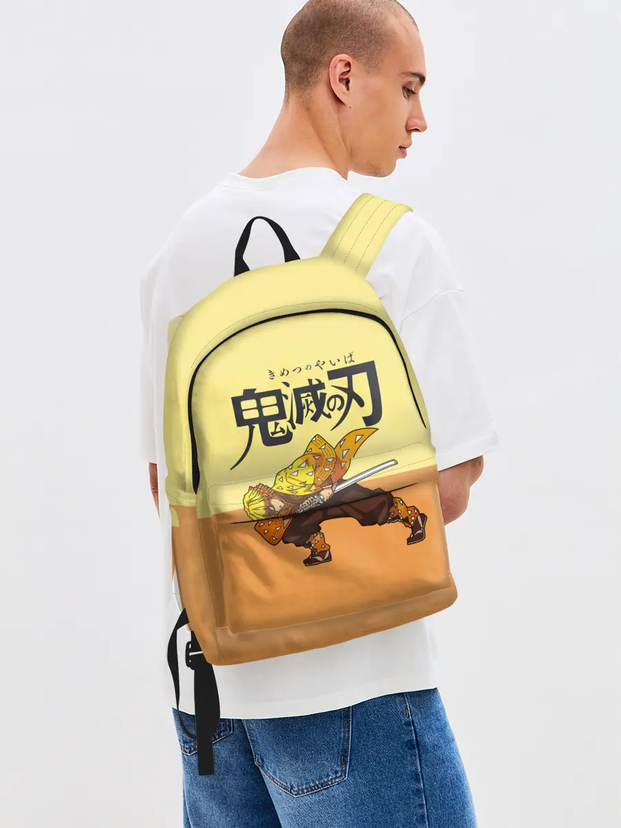 Рюкзак джинсовый / Зеницу Агацума Kimetsu no Yaiba