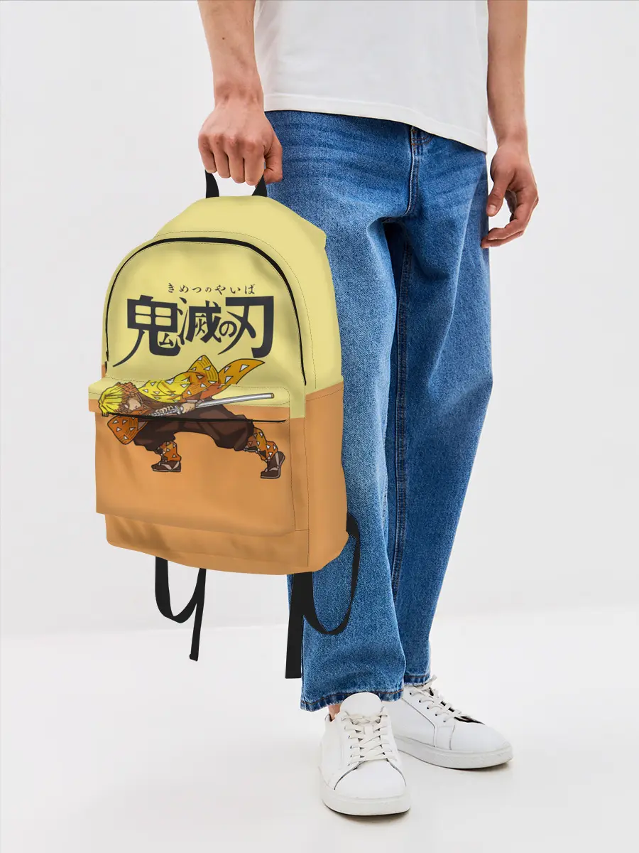 Рюкзак джинсовый / Зеницу Агацума Kimetsu no Yaiba