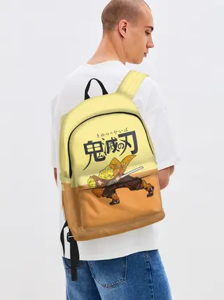 Рюкзак джинсовый / Зеницу Агацума Kimetsu no Yaiba