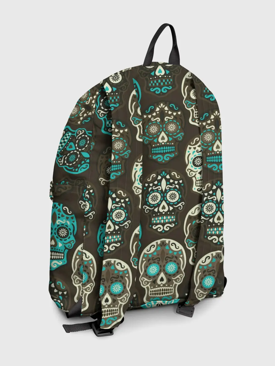 Рюкзак джинсовый / Черепа с узорами