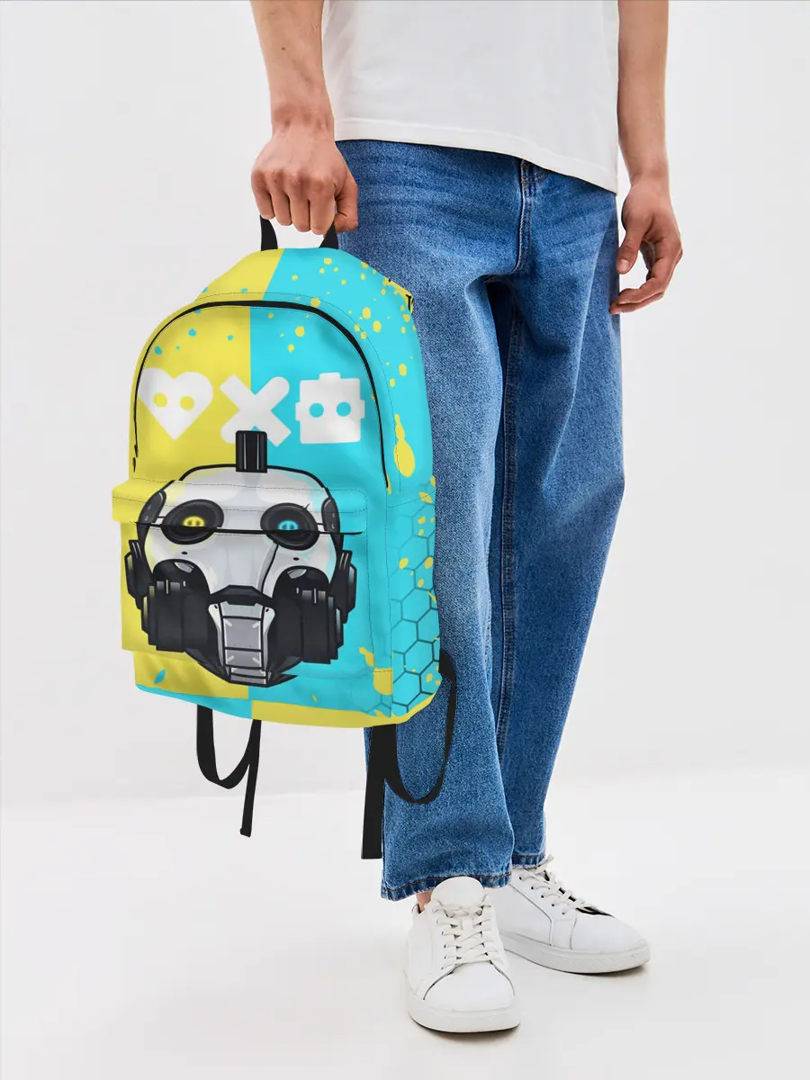 Рюкзак джинсовый / ЛЮБОВЬ СМЕРТЬ И РОБОТЫ / РОБОТ