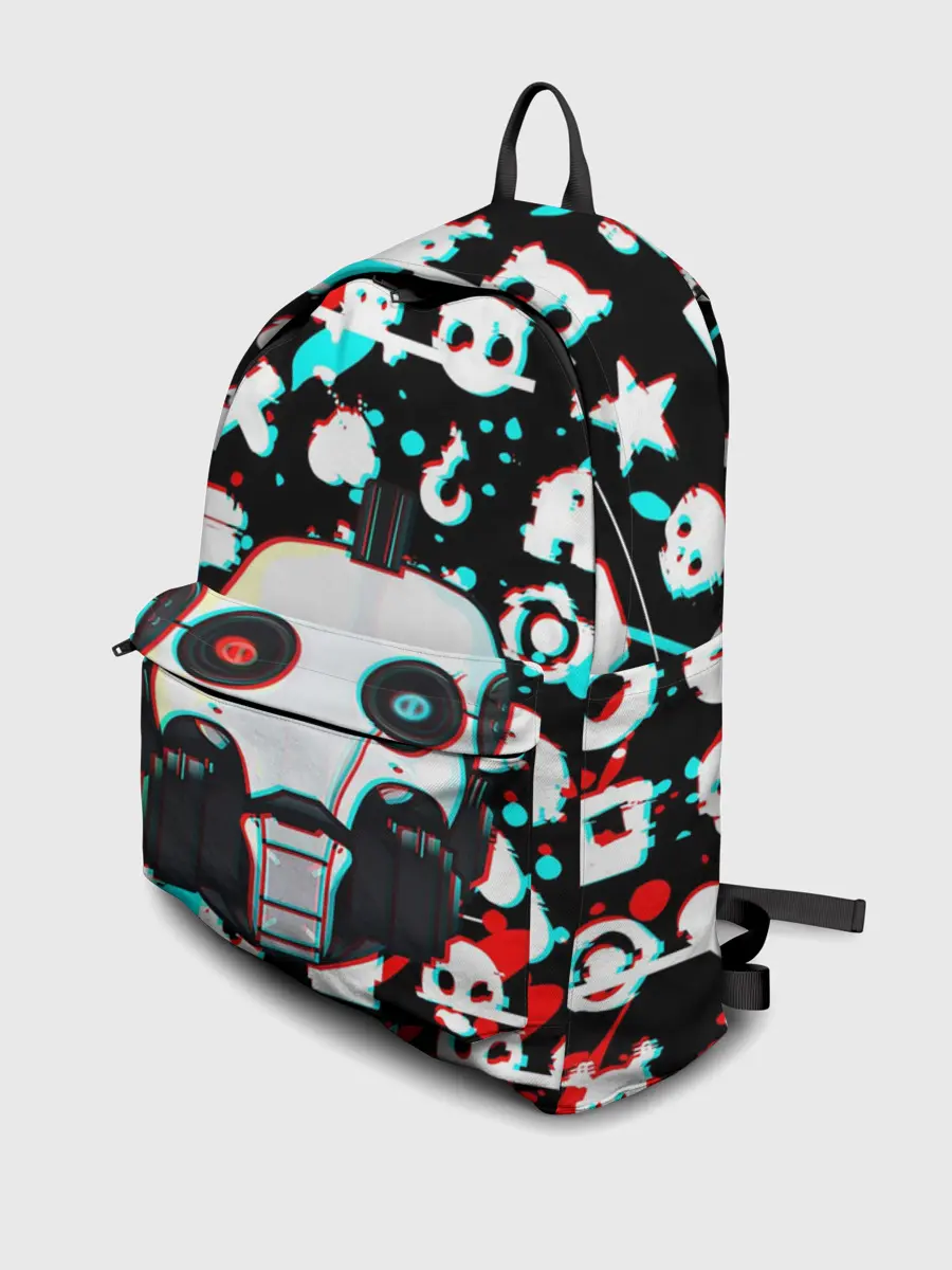 Рюкзак джинсовый / ЛЮБОВЬ СМЕРТЬ И РОБОТЫ / ГЛИТЧ