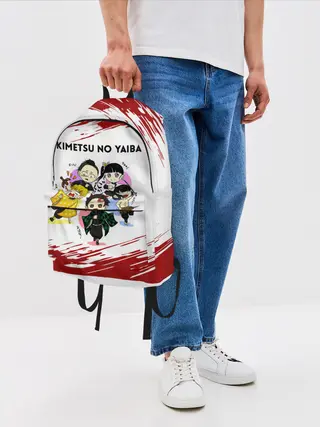 Рюкзак джинсовый / Пять героев Kimetsu no Yaiba