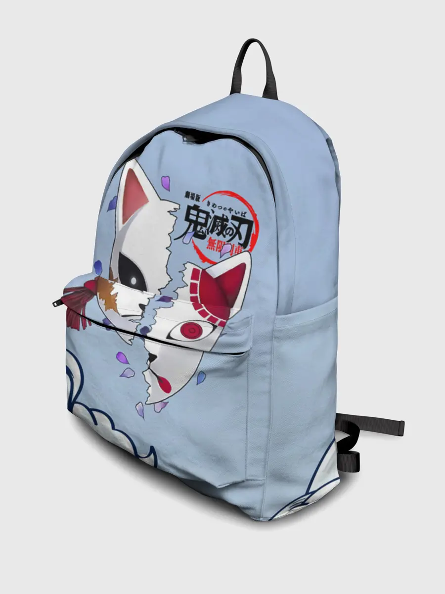 Рюкзак джинсовый / Маски из Клинок, рассекающий демонов