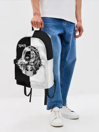 Рюкзак джинсовый / Двуликая Незуко Камадо