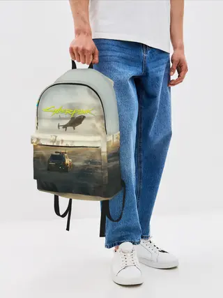 Рюкзак джинсовый / CYBERPUNK 2077 | КИБЕРПАНК