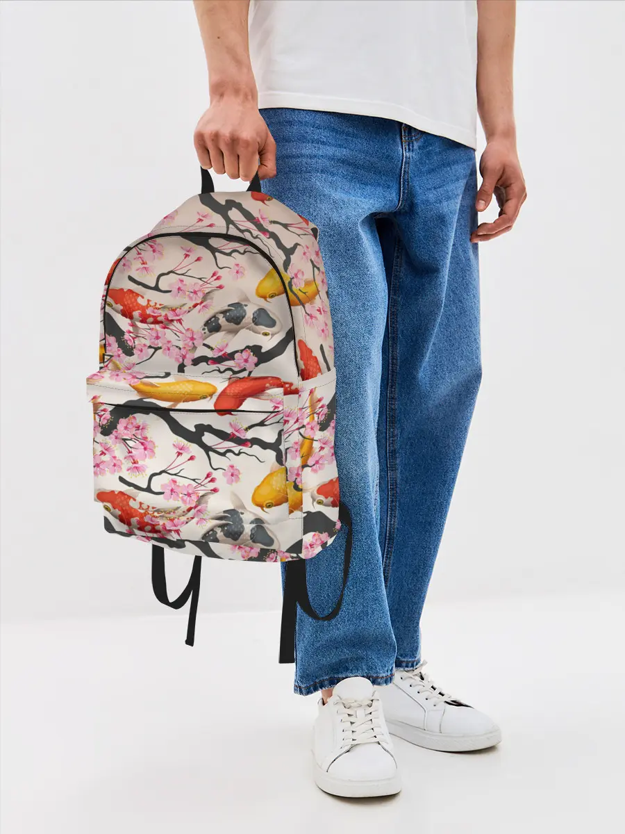 Рюкзак джинсовый / Рыбы