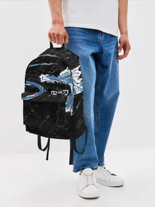 Рюкзак джинсовый / Дыхание воды / Demon slayer