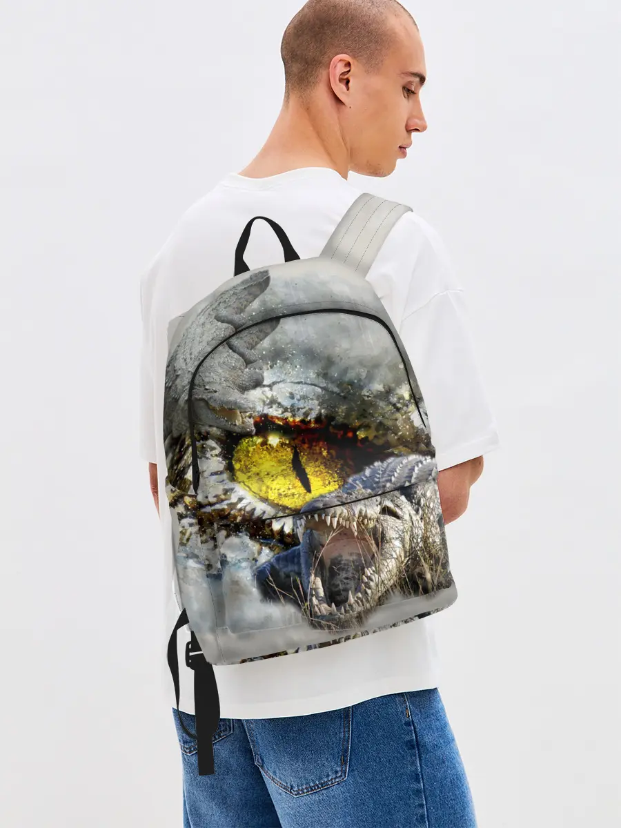 Рюкзак джинсовый / Глаз крокодила