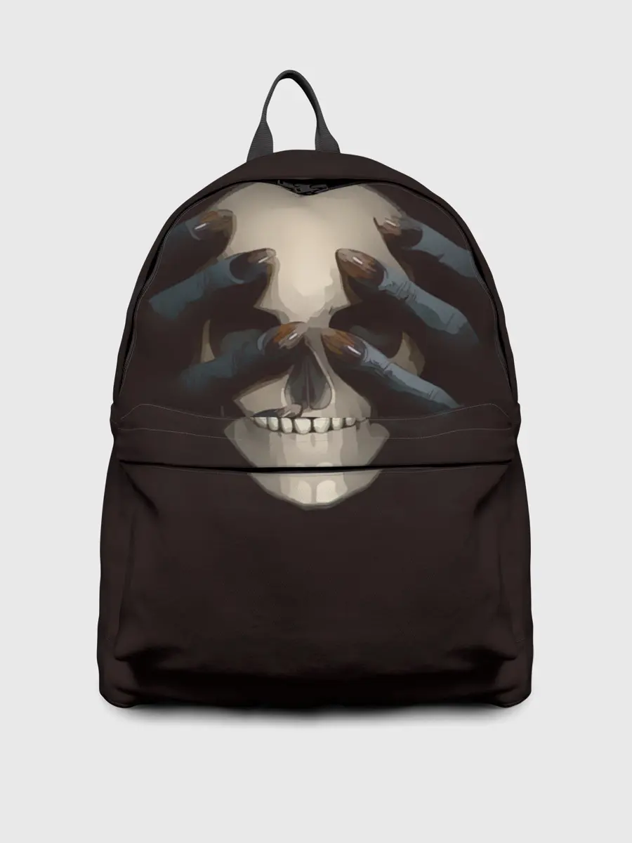 Рюкзак джинсовый / Руки на черепе