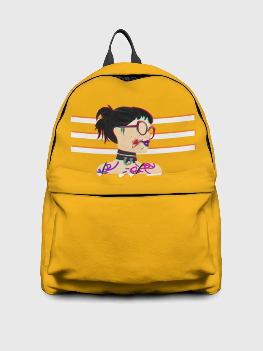 Рюкзак джинсовый / Love, Death and Robots | Lora Glitch