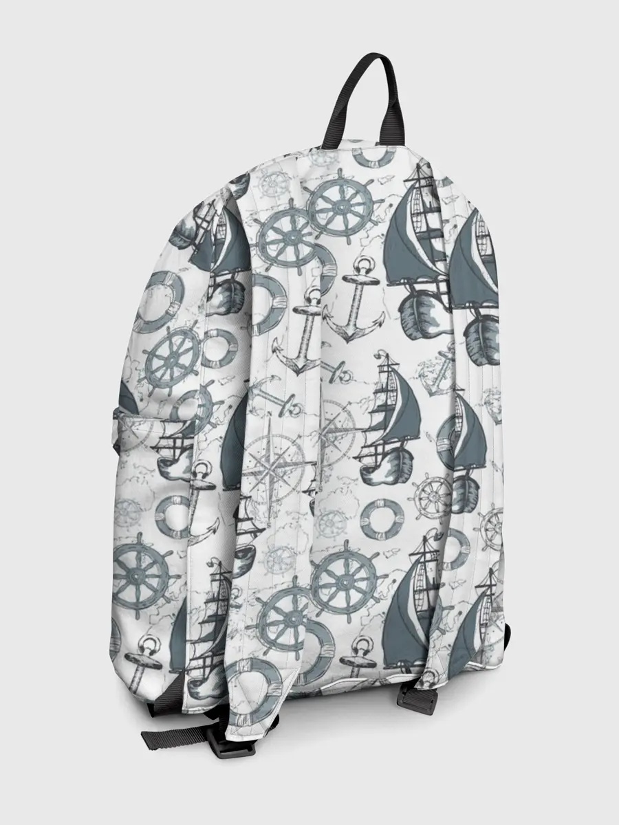 Рюкзак джинсовый / Морской узор Nautical Pattern