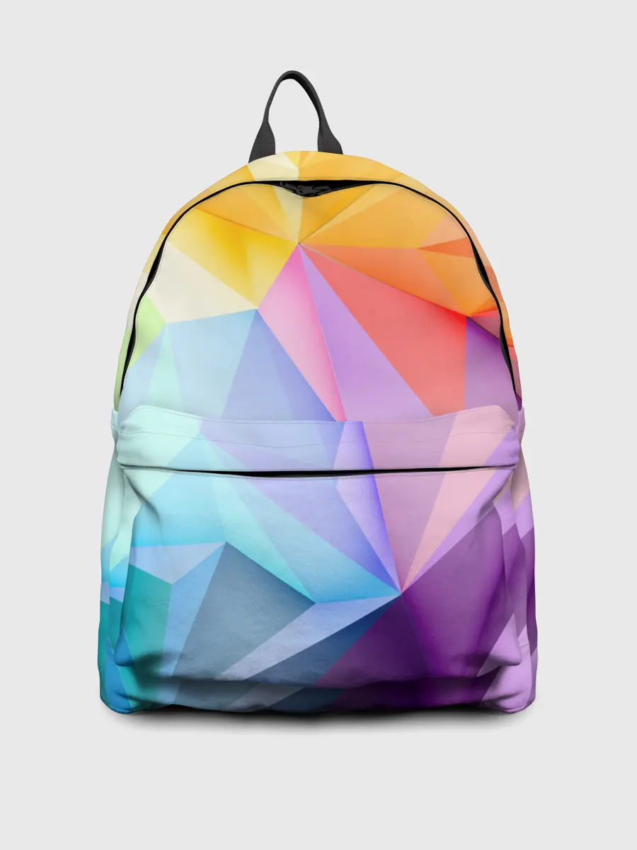 Рюкзак джинсовый / Радужная геометрия