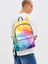 Рюкзак джинсовый / Радужная геометрия
