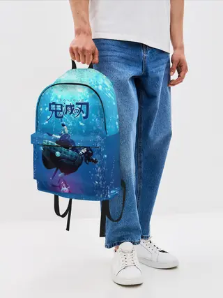 Рюкзак джинсовый / Дыхание Воды - Гию Томиока