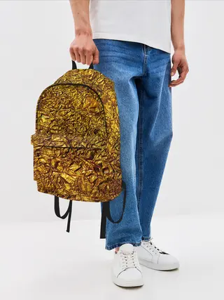 Рюкзак джинсовый / Сусальное золото