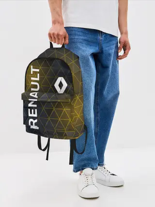 Рюкзак джинсовый / RENAULT РЕНО ЖЕЛТАЯ ГЕОМЕТРИЯ