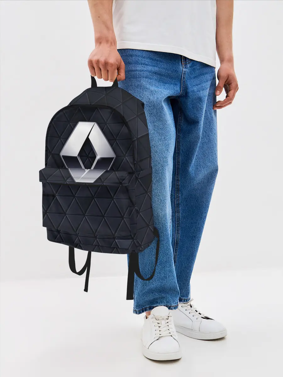 Рюкзак джинсовый / RENAULT РЕНО 3Д ГЕОМЕТРИЯ 3D