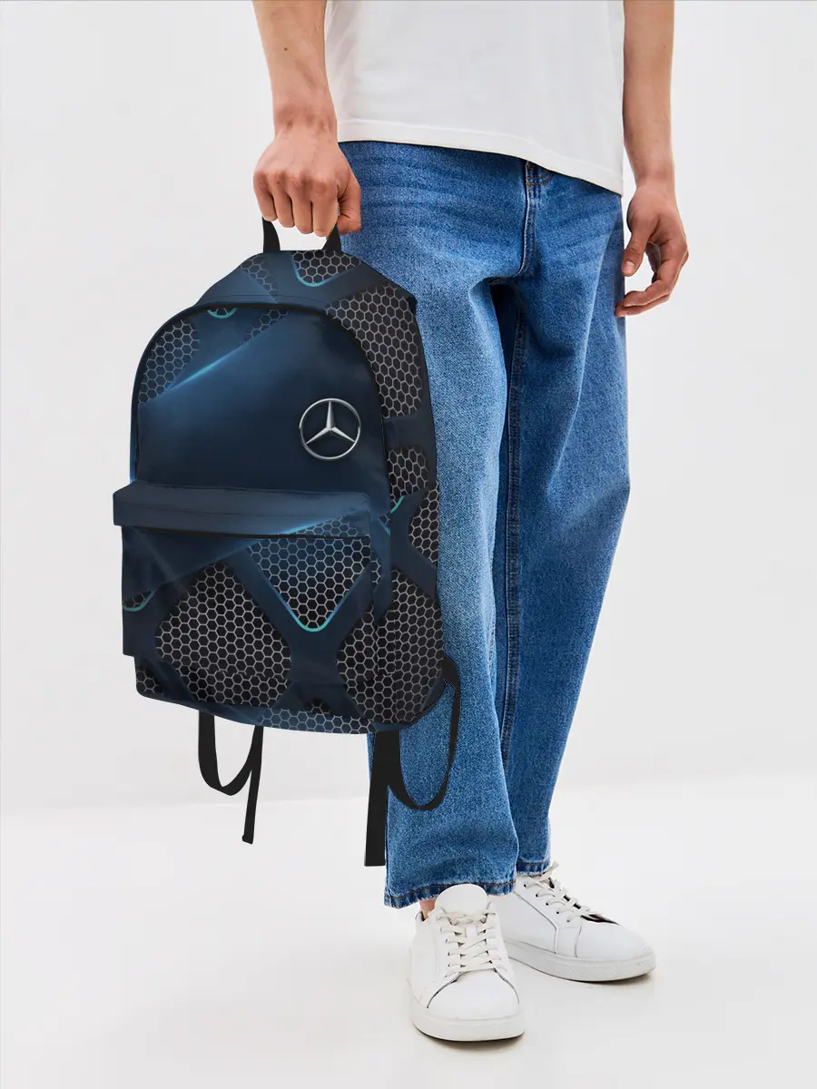Рюкзак джинсовый / MERCEDES BENZ | 3D Geometry 3Д