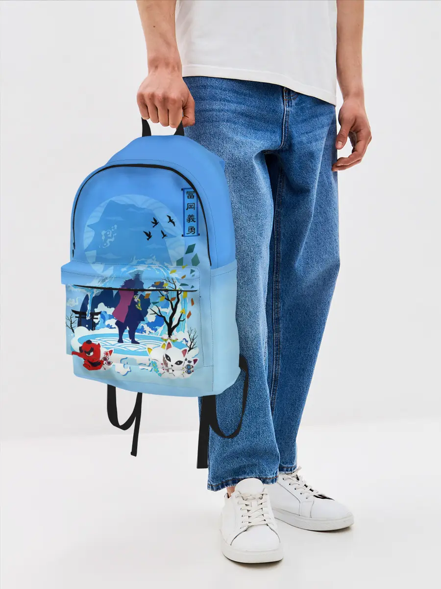 Рюкзак джинсовый / Гию Томиока Kimetsu no Yaiba