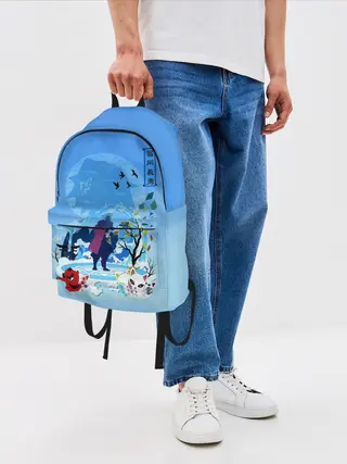 Рюкзак джинсовый / Гию Томиока Kimetsu no Yaiba