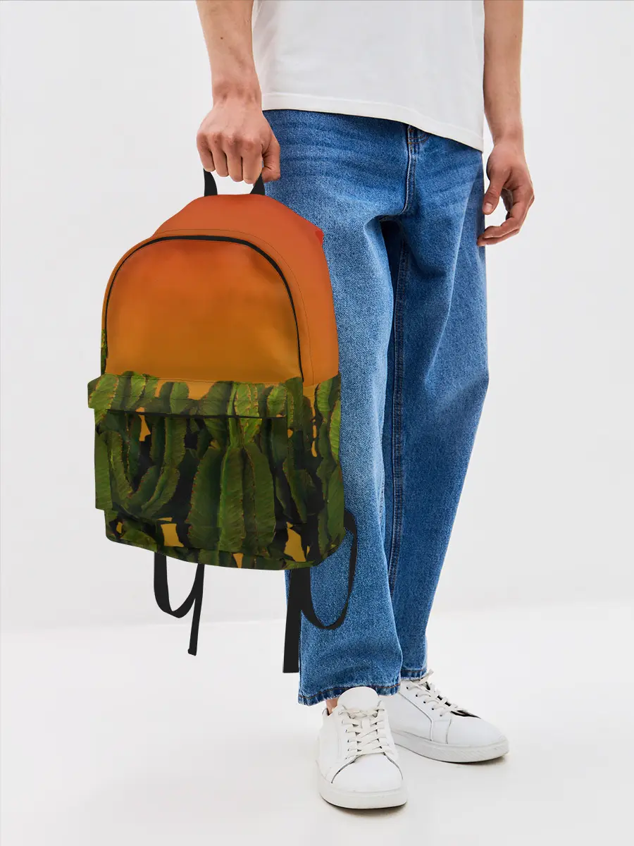 Рюкзак джинсовый / Кактусы на закате