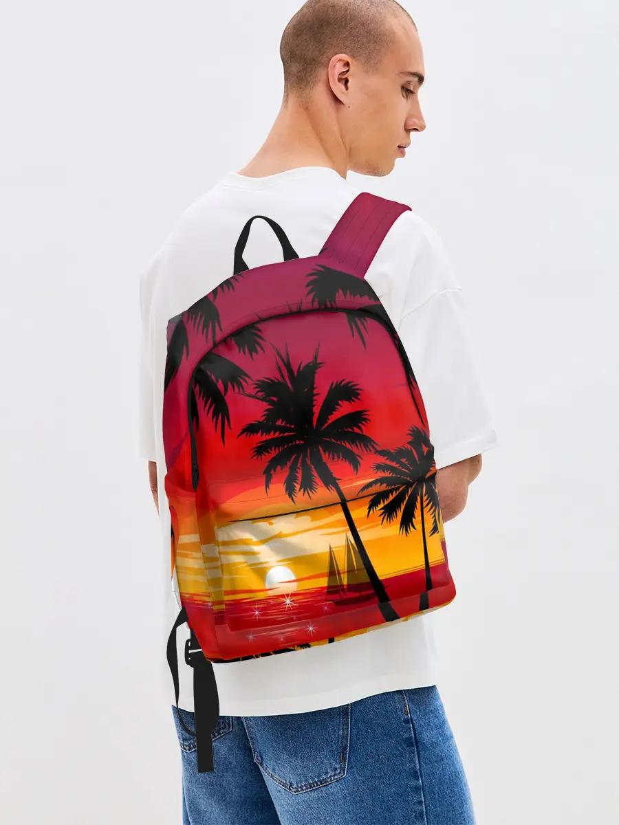 Рюкзак джинсовый / Гавайский закат