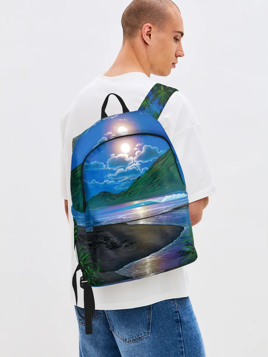 Рюкзак джинсовый / Гавайский пейзаж
