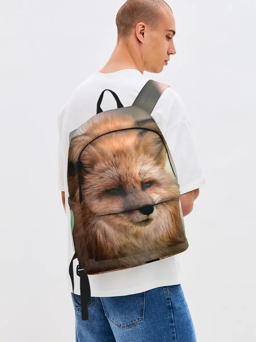 Рюкзак джинсовый / Строгая лисица